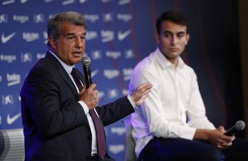 Joan Laporta durante la presentación. 