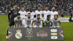 El once del Real Madrid en el Cl&aacute;sico de Riad.