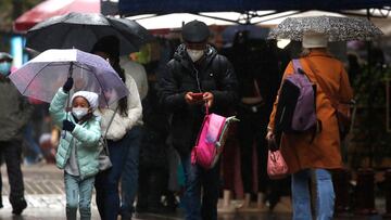 Santiago, 03 de junio 2022.
Lluvia en los alrededores de Plaza de Armas en el centro de Santiago.
Jonnathan Oyarzun/Aton Chile