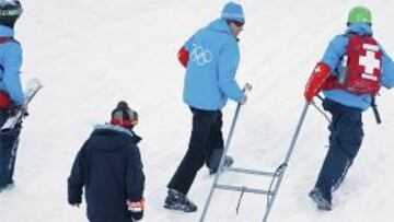 <b>Mala suerte</b>. La deportista española ha sufrido un accidente en el calentamiento y se pierde la final.