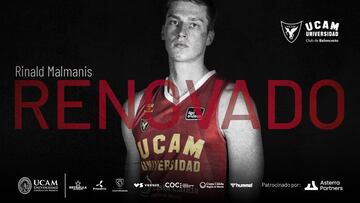 El UCAM Murcia renueva al ala-pívot letón Malmanis