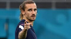 (FILES) In this file photograph taken on June 27, 2021, France&#039;s forward Antoine Griezmann takes part in their MD-1 training session at the National Arena in Bucharest, on the eve of their UEFA EURO 2020 round of 16 football match against Switzerland