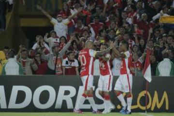 Imágenes del partido entre Santa Fe y Colo Colo correspondiente a la segunda fecha de la Copa Libertadores.