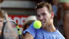 El franc&eacute;s Adrian Mannarino, durante su partido de semifinales en Auckland, en el que venci&oacute; a su compatriota Lucas Pouille. 