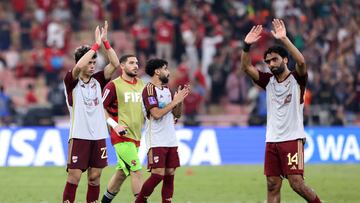 Soccer Football - FIFA Club World Cup - Semi Final - Fluminense v Al Ahly - King Abdullah Sports City, Jeddah, Saudi Arabia - December 18, 2023 Al Ahly's Emam Ashour and Hussein El-Shahat after the match REUTERS/Ahmed Yosri