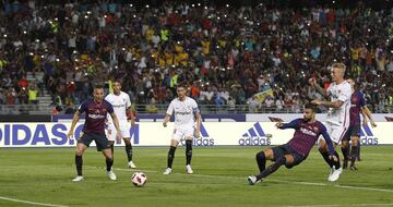 Piqué empató el partido. 1-1.