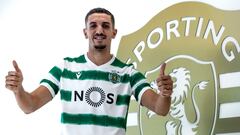 Feddal, en su presentación con el Sporting CP.