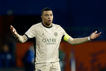 Kylian Mbappé, jugador de PSG, durante un partido.