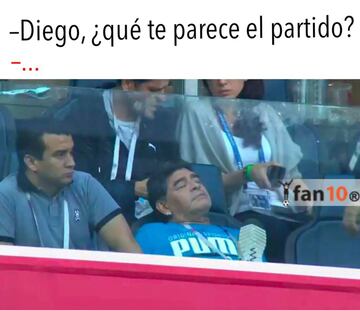 Los memes de la agonía de Argentina y el show de Maradona