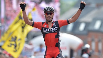  Manuel Quinziato, ganador de una etapa en el Eneco Tour en 2015.