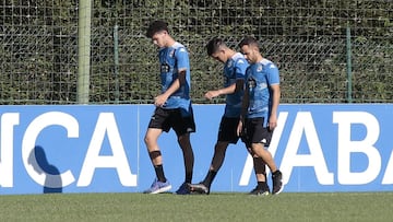 07/09/21 ENTRENAMIENTO DEL DEPORTIVO DE LA CORU&Ntilde;A
 Lesionados Trilli,  Menudo,  Valin