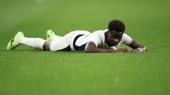 Soccer Football - International Friendly - England v Iceland - Wembley Stadium, London, Britain - June 7, 2024 England's Bukayo Saka reacts Action Images via Reuters/Andrew Boyers