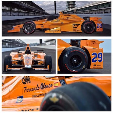 McLaren presenta el bólido de Alonso en las 500 Millas