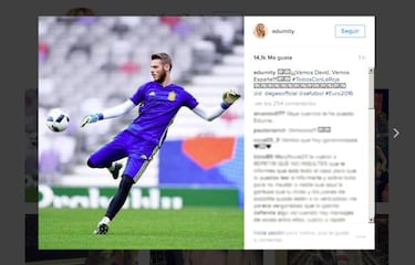 Edurne supports De Gea despite sex scandal: "Vamos David"