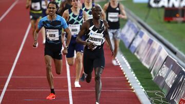 Athletics - Diamond League - Monaco - Stade Louis II, Monaco - July 9, 2021 Kenya&#039;s Timothy Cheruiyot wins the men&#039;s 1500m REUTERS/Gonzalo Fuentes