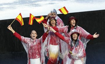 La delegación española, imparable pese a la lluvia. 