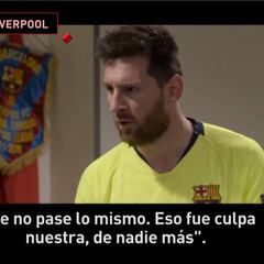 Sale a la luz el momento de Messi alzando la voz en el descanso de la debacle de Anfield