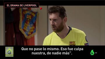 Sale a la luz el momento de Messi alzando la voz en el descanso de la debacle de Anfield