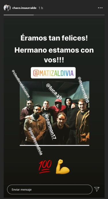 Insaurralde envía incendiario mensaje: "Éramos tan felices"