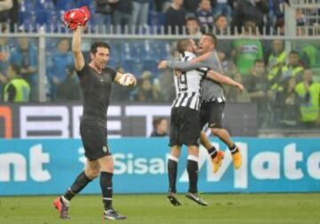 La Juve celebra su 'Scudetto'.