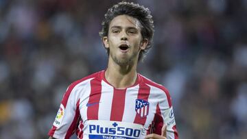 João Félix celebra un gol en el Atlético.