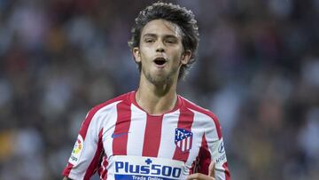 Jo&atilde;o F&eacute;lix celebra un gol en el Atl&eacute;tico.