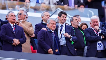 Joan Laporta, en el palco.