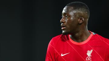 Konaté, con el Liverpool.