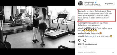 Los profes de salsa de Georgina confirman el sexo de su beb con Cristiano