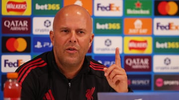 Arne Slot, en la previa del Liverpool-Atlético de Champions.