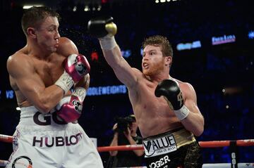 El triunfo de Canelo sobre Golovkin en imágenes