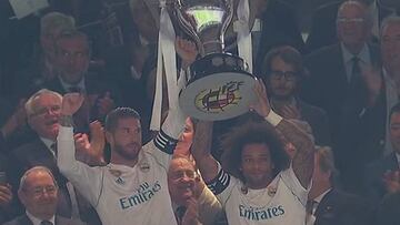 Ramos y Marcelos levantan el título de LaLiga.