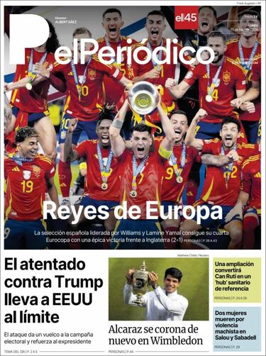 Invencibles, Reyes de Europa... Las portadas del triunfo de España en la Euro