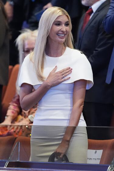 Ivanka Trump momentos previos al discurso del presidente Donald Trump ante la Knéset, el parlamento israelí.