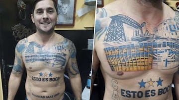 La locura de los hinchas por La Bombonera: los tatuajes más impresionantes