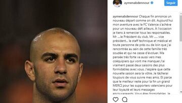 Abdennour se despide del Valencia y se va al Marsella