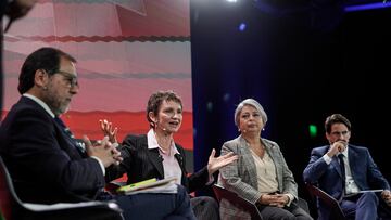 Santiago 5 de junio 2025.
Gonzalo Winter, Jeannette Jara, Carolina Toha y Jaime Mulet participan en debate de cara a la primaria presidencial oficialista, organizado por La Tercera y radio Duna.
Gentileza La Tercera/Via Aton Chile