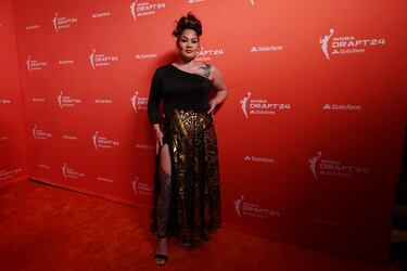 Apr 15, 2024; Brooklyn, NY, USA; Alissa Pili before the 2024 WNBA Draft at Brooklyn Academy of Music. Mandatory Credit: Brad Penner-USA TODAY Sports