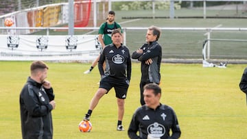 Alejandro Menéndez durante un entrenamiento.