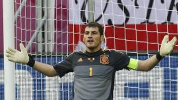 Casillas, en un momento del partido.