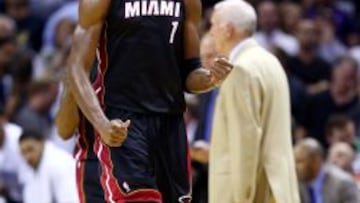 Chris Bosh, durante las &uacute;ltimas Finales ante los Spurs.