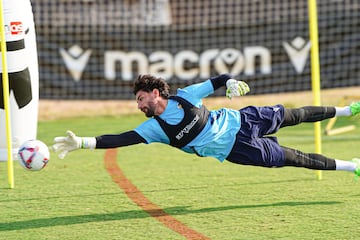 Gonzalo Crettaz en un entrenamiento con el Castellón.