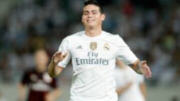 James Rodriguez viene de jugar 180 minutos en los partidos con Colombia por Eliminatorias