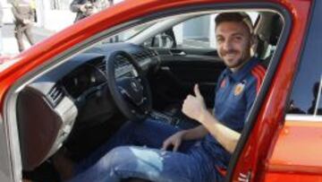 DE ESTRENO. Siqueira se entrenó y luego fue presentado por su nuevo equipo, el Valencia.