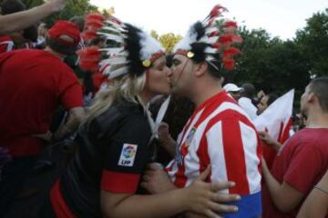 La celebración en la plaza de Neptuno