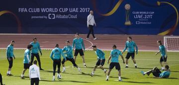 Real Madrid put in one last session ahead of Al-Jazira game