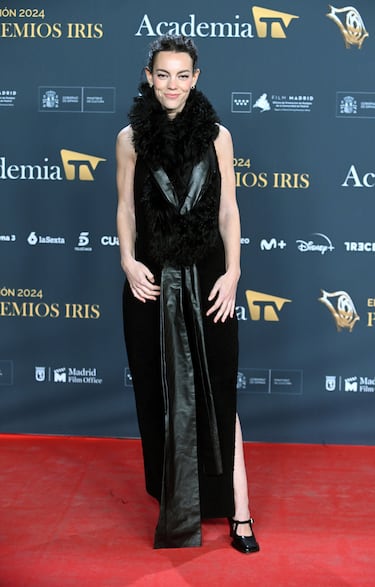 Vicky Luengo posa en la alfombra roja de los Premios Iris 2024, los galardones organizados por la Academia de la Televisión.