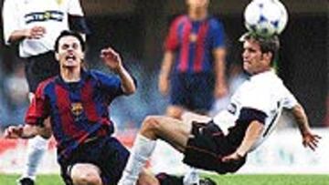 <B>DECEPCIÓN CULÉ</B>. El filial azulgrana perdió una gran oportunidad al caer en el Mini ante el Valencia B.