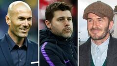 Zinedine Zidane, Mauricio Pochettino y David Beckham.