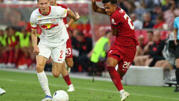 Imagen del encuentro entre el RB Salzburgo y el Liverpool.

 (Photo by Severin Aichbauer/SEPA.Media /Getty Images)